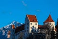 FÃÂ¼ssen High Castle with Tegelberg in winter