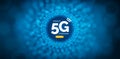 5g background data digital speed. 5g stream vector partice connection internet concept motion background.