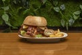 200g beef burger with no additives or preservatives. With tasty