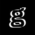 G brand name initial letter illustrative icon