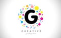 G Bubble Dots Letter Logo Design with Creative Colorful Bubbles.