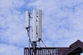 Telecommunication tower. Wireless Communication Antenna Transmitter. Royalty Free Stock Photo