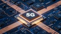 5G Chip: The Heartbeat of Next-Generation Connectivity Royalty Free Stock Photo
