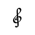 Treble clef icon music note