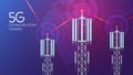 5G Communication Towers Background