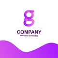 G company logo design with purple theme vector Royalty Free Stock Photo