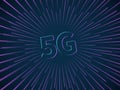 5G connection. Wireless data transmission technology speed smartphone broadband network connect internet hotspot fast