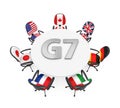 G7 Countries Summit Meeting Concept Isolated