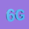 6G 3d icon model cartoon style concept. render illustration