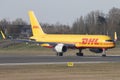 Vilnius/Lithuania April 23, 2020 G-DHKU DHL AIR BOEING 757-200F