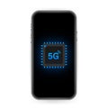 5G eSIM Embedded SIM card icon symbol concept. New chip mobile cellular communication technology. Smartphone icon