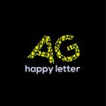 A and G etters water bubbles letter vector logo Royalty Free Stock Photo