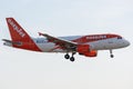 Airbus A319-111 - 4635, operated by easyJet landing Royalty Free Stock Photo