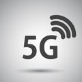 5G fast internet icon. Vector Illustration.