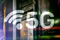 5G Fast Wireless internet connection Communication Mobile Technology concept Royalty Free Stock Photo