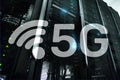 5G Fast Wireless internet connection Communication Mobile Technology concept . Royalty Free Stock Photo