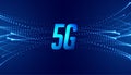 5G fifth generation fast speed telecom technology background