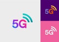 5G-Fifth generation wireless network technology logo