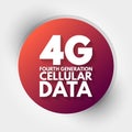 4G - fourth generation cellular data text, technology concept background Royalty Free Stock Photo