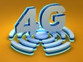 4G - fourth generation telecommunications technology Royalty Free Stock Photo