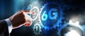 6G future new technology network wireless telecommunication concept 2024