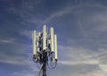 4G and 5G cellular. Macro Base Station or Base Transceiver Station. Telecommunication tower. Wireless Communication Antenna Transm Royalty Free Stock Photo