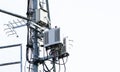 Telecommunication tower. Wireless Communication Antenna Transmitter. Royalty Free Stock Photo