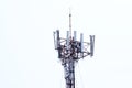 Telecommunication tower. Wireless Communication Antenna Transmitter. Royalty Free Stock Photo