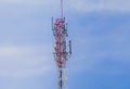 Telecommunication tower. Wireless Communication Antenna Transmitter. Royalty Free Stock Photo