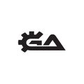 G A gear letter logo design concept