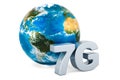 7G global concept, 3D rendering Royalty Free Stock Photo