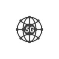 5G global internet connection vector icon Royalty Free Stock Photo