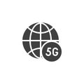 5G Global network connection vector icon Royalty Free Stock Photo