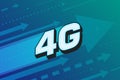 4G high speed internet technology. Vector illustration