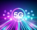 5G high speed wireless network concept. Things and services icons connection, internet of things, 5G internet connection vector