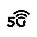 5G icon, fifth generation technology standard icon Vector isolated on white background.