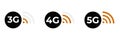 5g icon, 4g logo network vector technology 3g icon