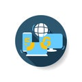 5g internet connection flat icon. Color