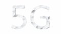 5G internet connection low-poly font on a white background.