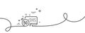 5g internet line icon. Wireless technology sign. Continuous line with curl. Vector Royalty Free Stock Photo