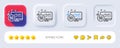 5g internet line icon. Wireless technology sign. Neumorphic buttons. Vector