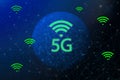 5G Internet network and intelligent connection , Communication concepts