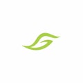 G Leaf Logo vector Illustration. Nature Icon Royalty Free Stock Photo