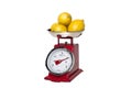 500g Lemons on a weight scale Royalty Free Stock Photo