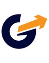 G letter arrow logo