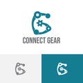 G Letter Connect Gear Machine Technology Automotive Industry Logo