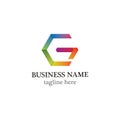 G Letter gradient logo business template