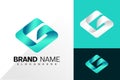 G letter gradient logo vector design. Abstract emblem, designs concept, logos, logotype element for template