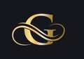 G Letter Initial Luxurious Logo Template. Premium G Logo Golden Concept. G Letter Logo with Golden Luxury Color and Monogram