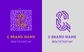 G letter logo maze. Creative logo for corporate identity of company: letter G. The logo symbolizes labyrinth, choice of right path